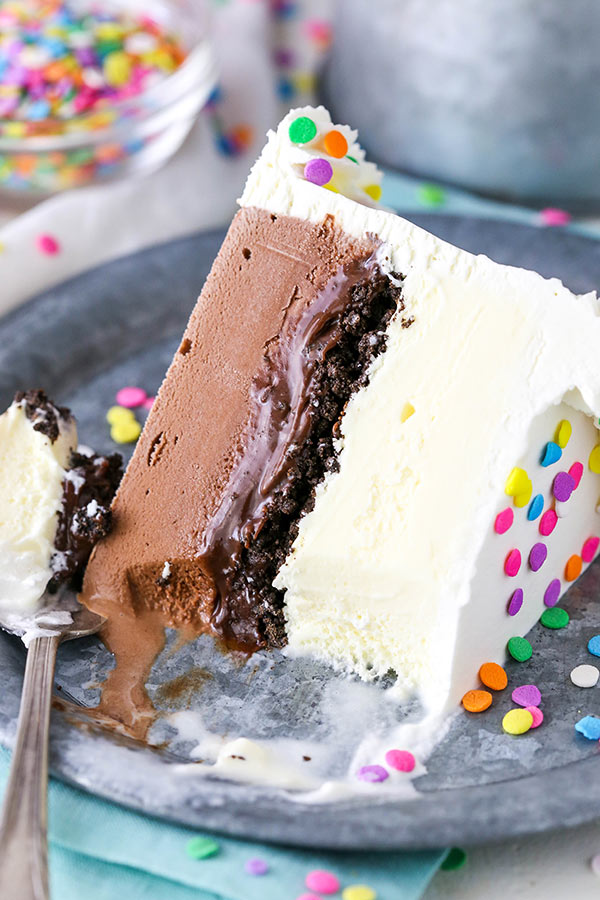 Reese's Brownie Ice Cream Cake - Deliciously Declassified