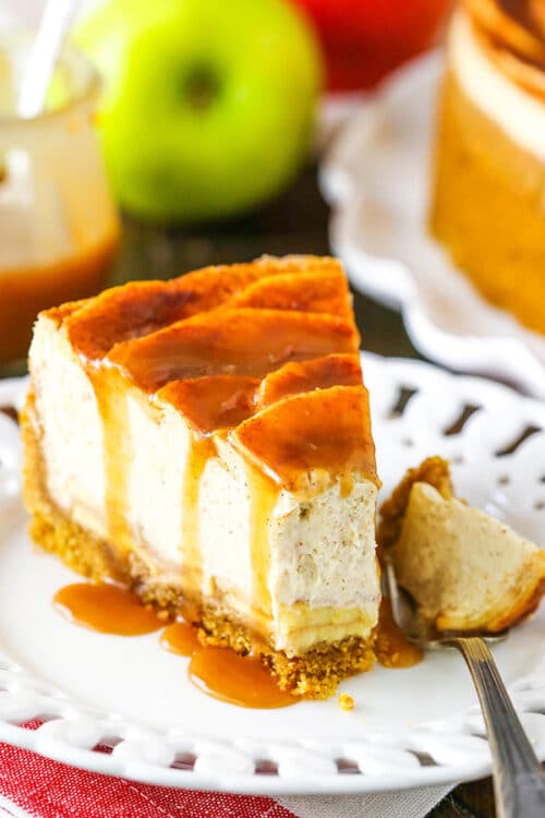 Caramel Apple Cheesecake Recipe | Thanksgiving Dessert