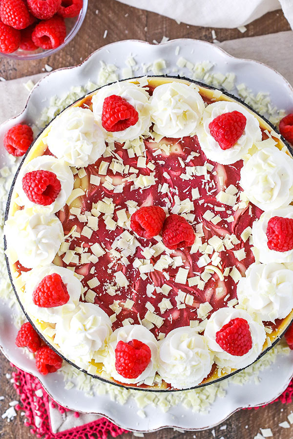 White Chocolate Raspberry Cheesecake With Cookie Crust