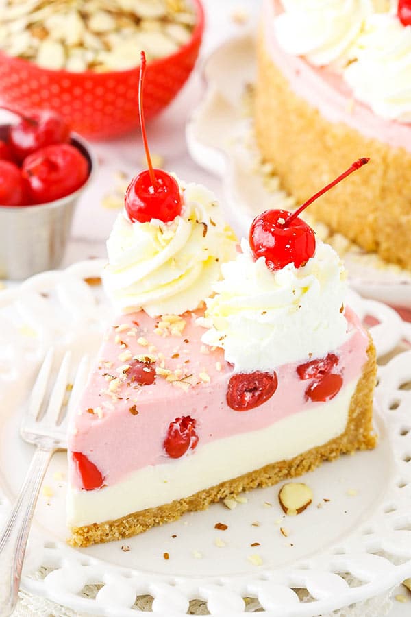 Cherry Almond No Bake Cheesecake Life Love And Sugar