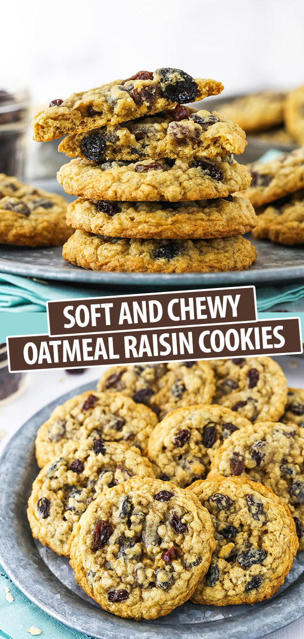 Soft & Chewy Oatmeal Raisin Cookies Recipe | Life, Love and Sugar