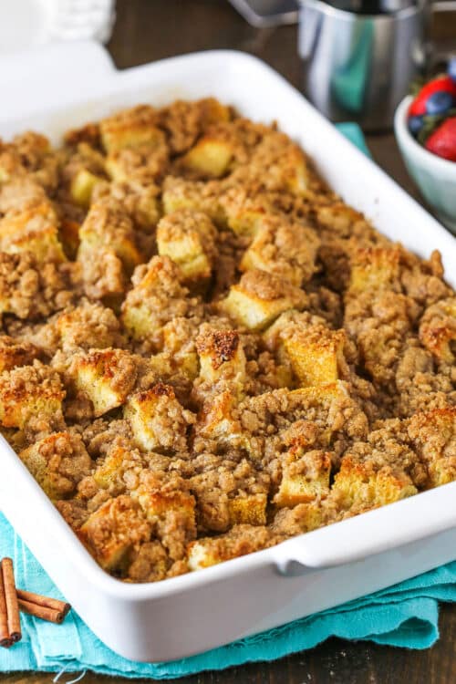 Overnight Cinnamon French Toast Casserole | Life Love and Sugar