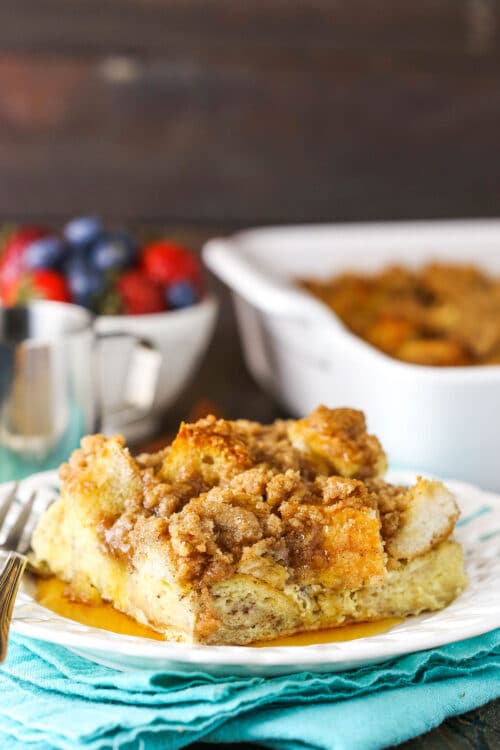 Overnight Cinnamon French Toast Casserole | Life Love and Sugar