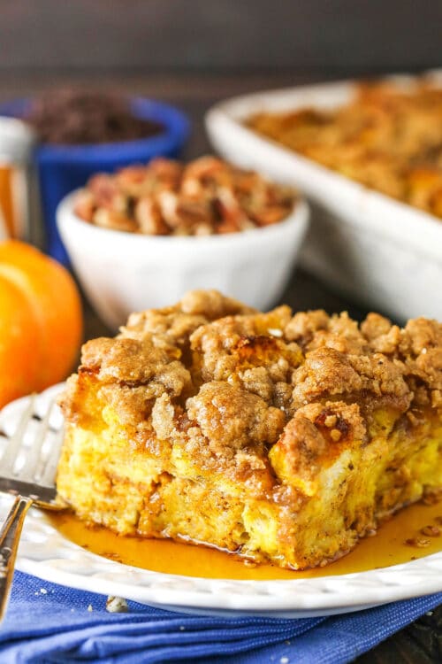 Pumpkin French Toast Casserole l Life, Love, and Sugar