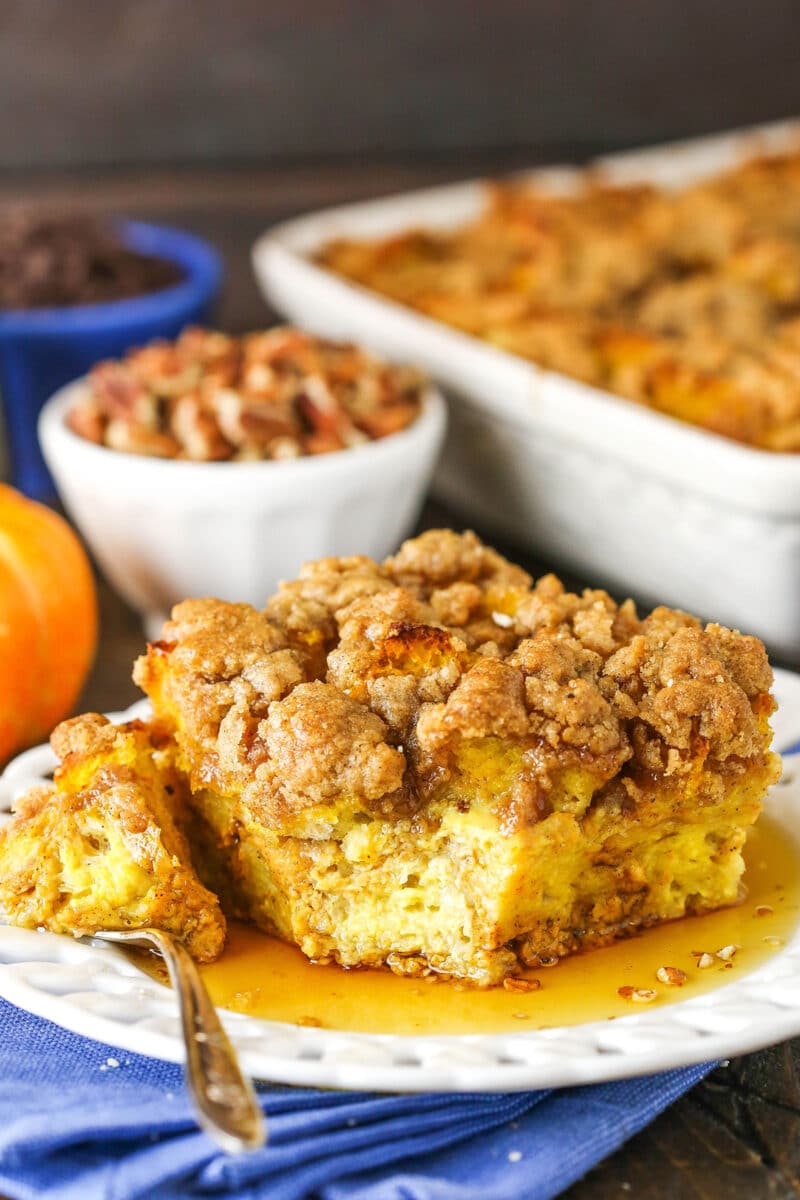 Pumpkin French Toast Casserole l Life, Love, and Sugar