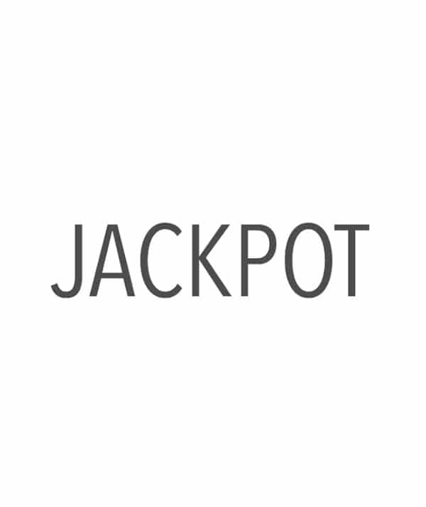 A Plain White Background Behind Gray Text That Says "Jackpot"