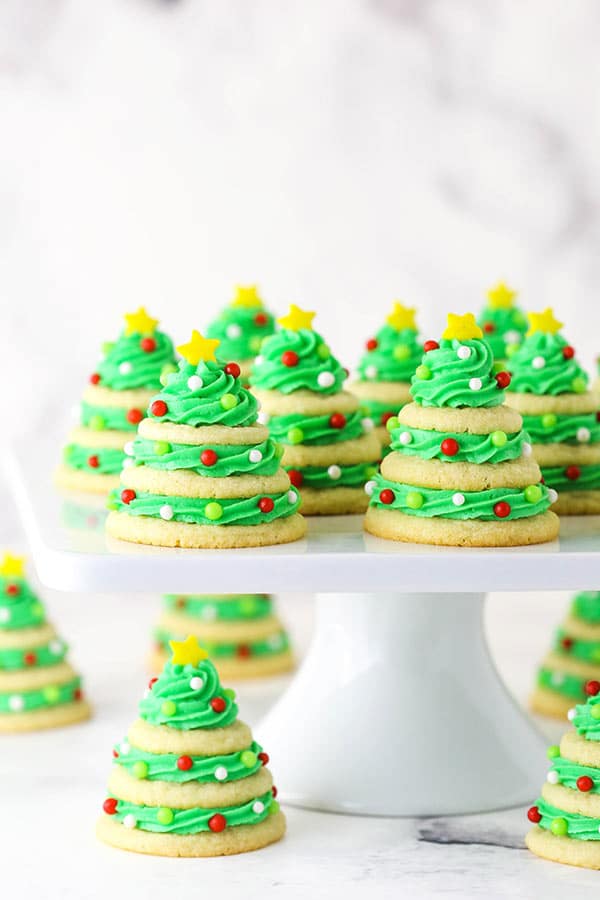 Stacked Sugar Cookie Christmas Trees - Life Love and Sugar