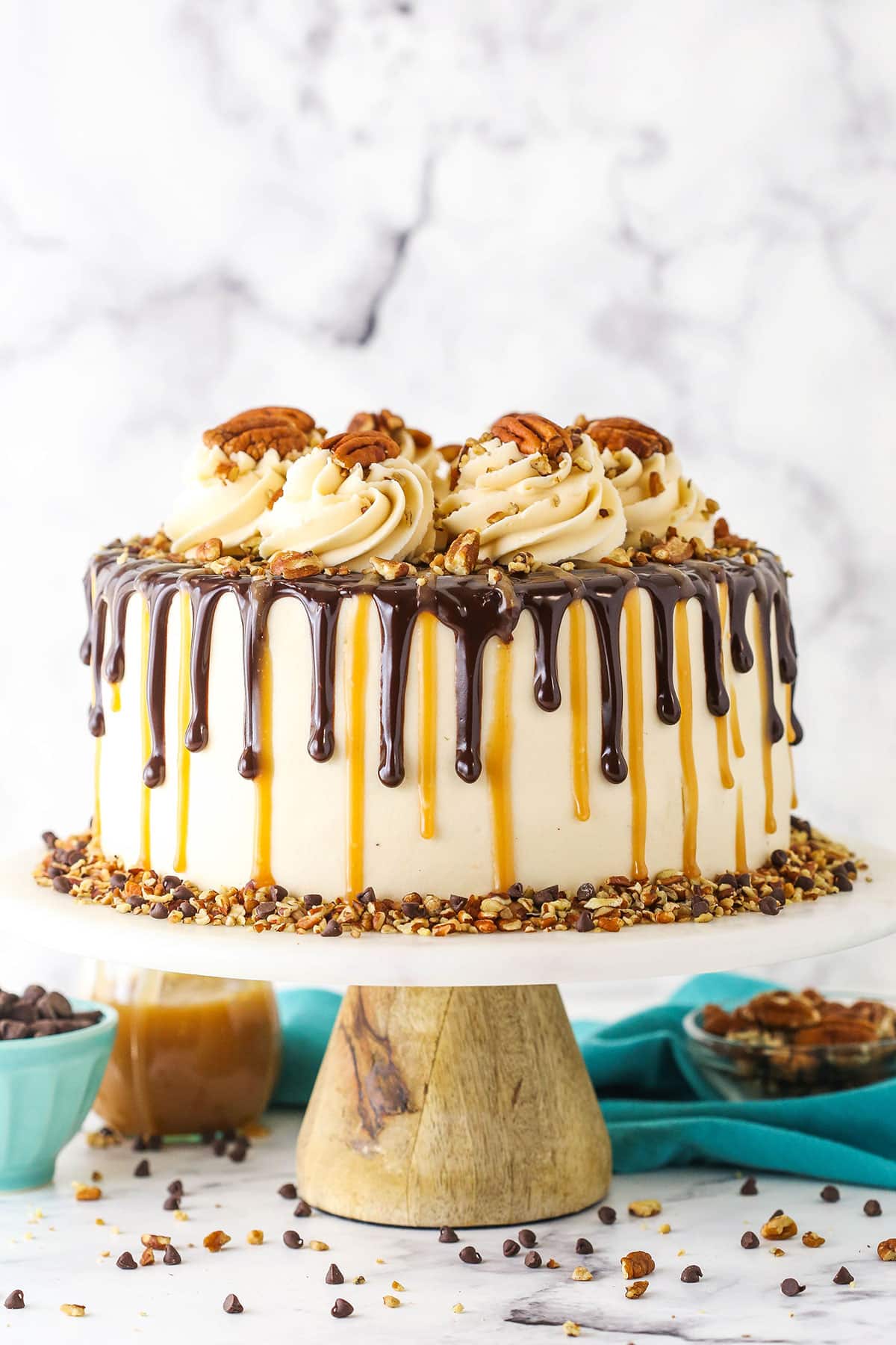 Banana Cake (with Salted Caramel Frosting) - Cooking Classy