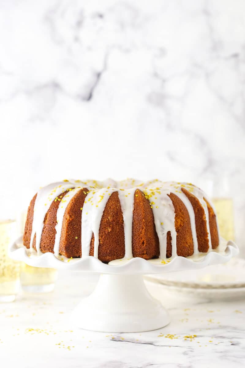 Champagne Pound Cake | A Boozy Bundt Cake for New Years!