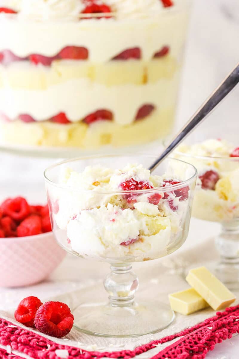 White Chocolate Raspberry Trifle Recipe | Easy No-Bake Holiday Dessert
