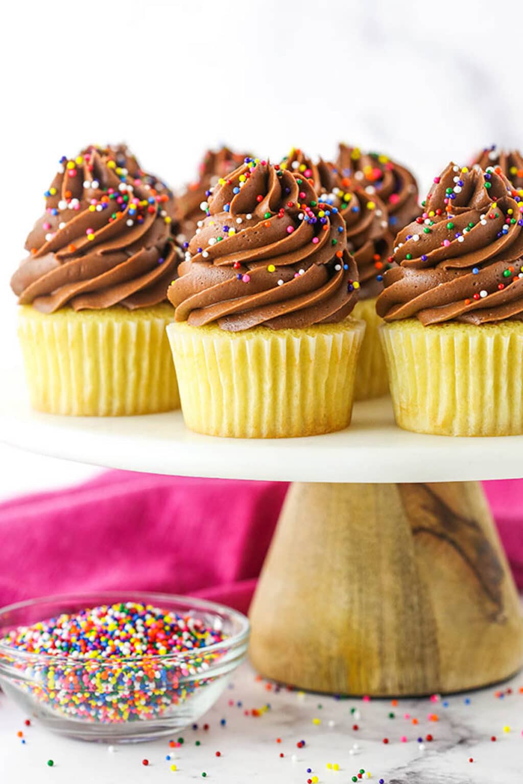 Yellow Cupcakes with Chocolate Frosting The Best Cupcake Recipe