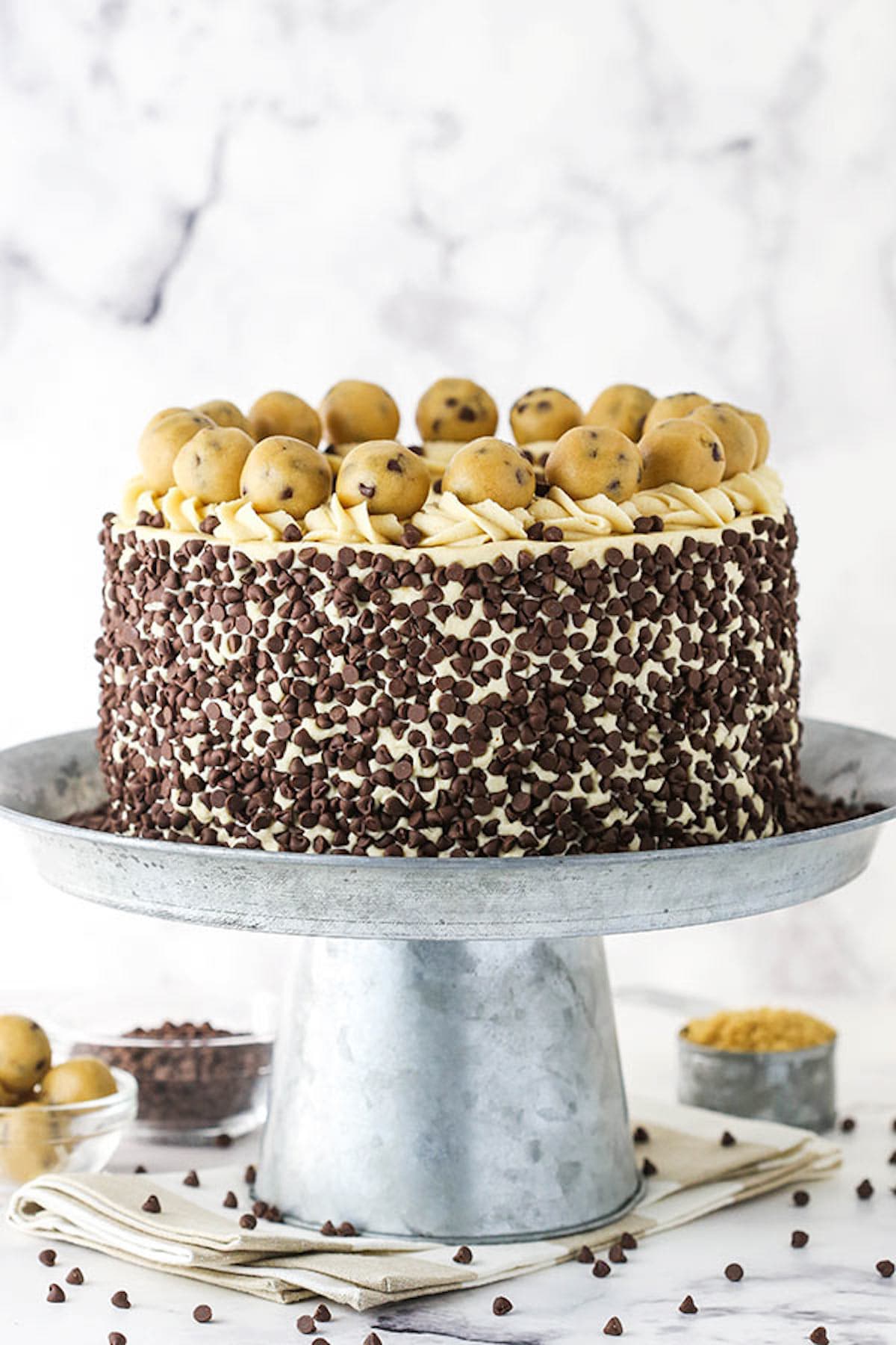 Easy Chocolate Chip Cookie Dough Cake | Life, Love And Sugar