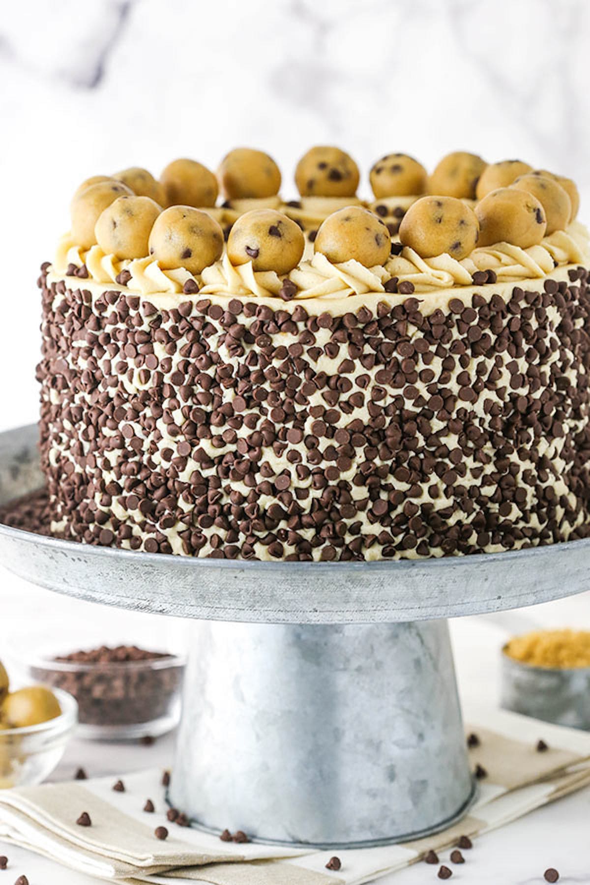 Chocolate Cookie Dough Bundt Cake • A Simple Pantry