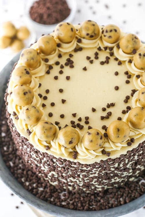 Easy Chocolate Chip Cookie Dough Cake | Life, Love and Sugar