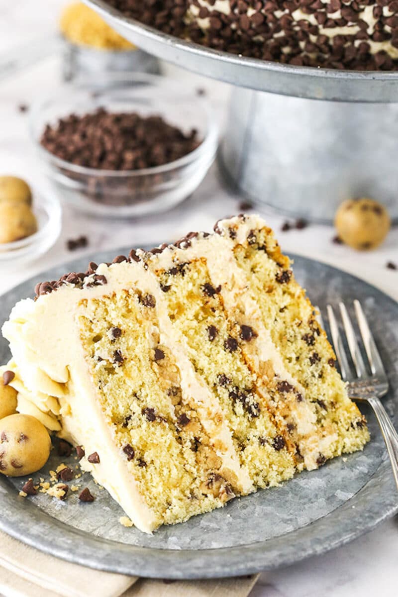 Easy Chocolate Chip Cookie Dough Cake | Life, Love and Sugar