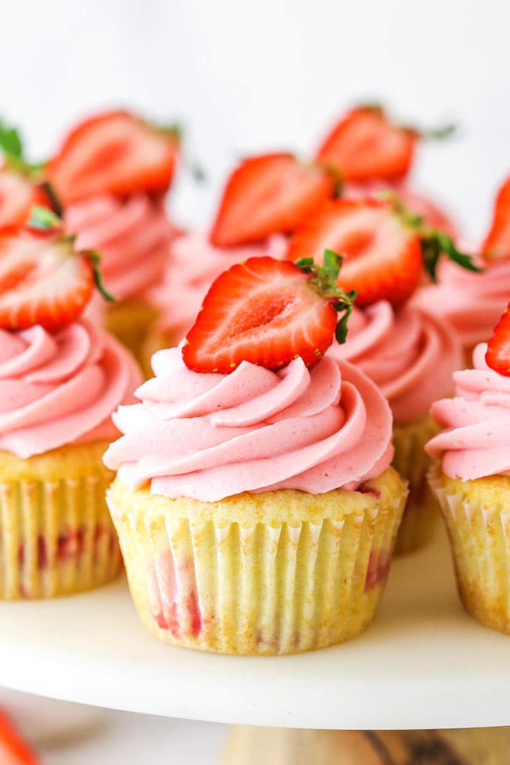 Fresh Strawberry Cupcakes | Cupcake Recipe Loaded With Strawberries