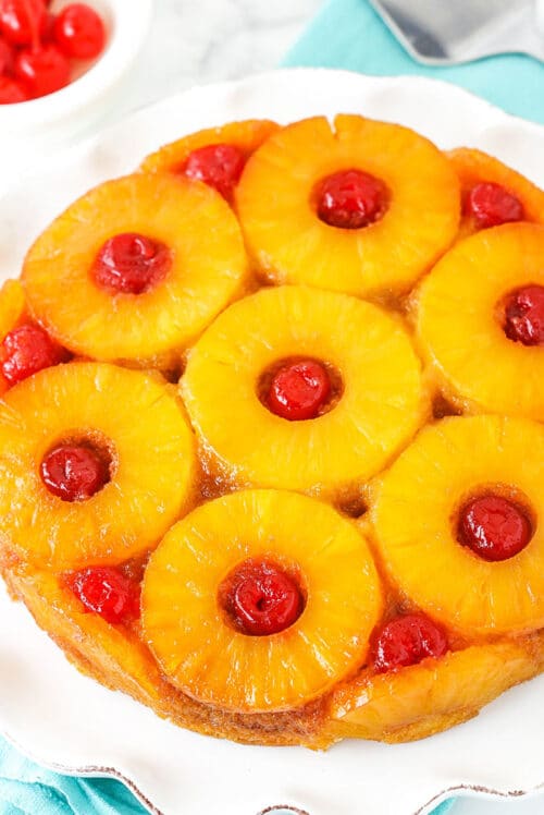 Easy Pineapple Upside Down Cake l Life Love and Sugar