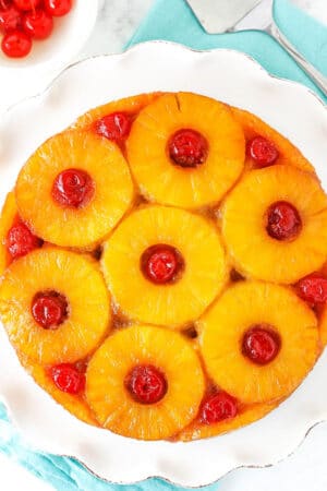 Easy Pineapple Upside Down Cake l Life Love and Sugar