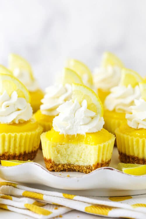 Easy Mini Lemon Cheesecakes l Life Love and Sugar