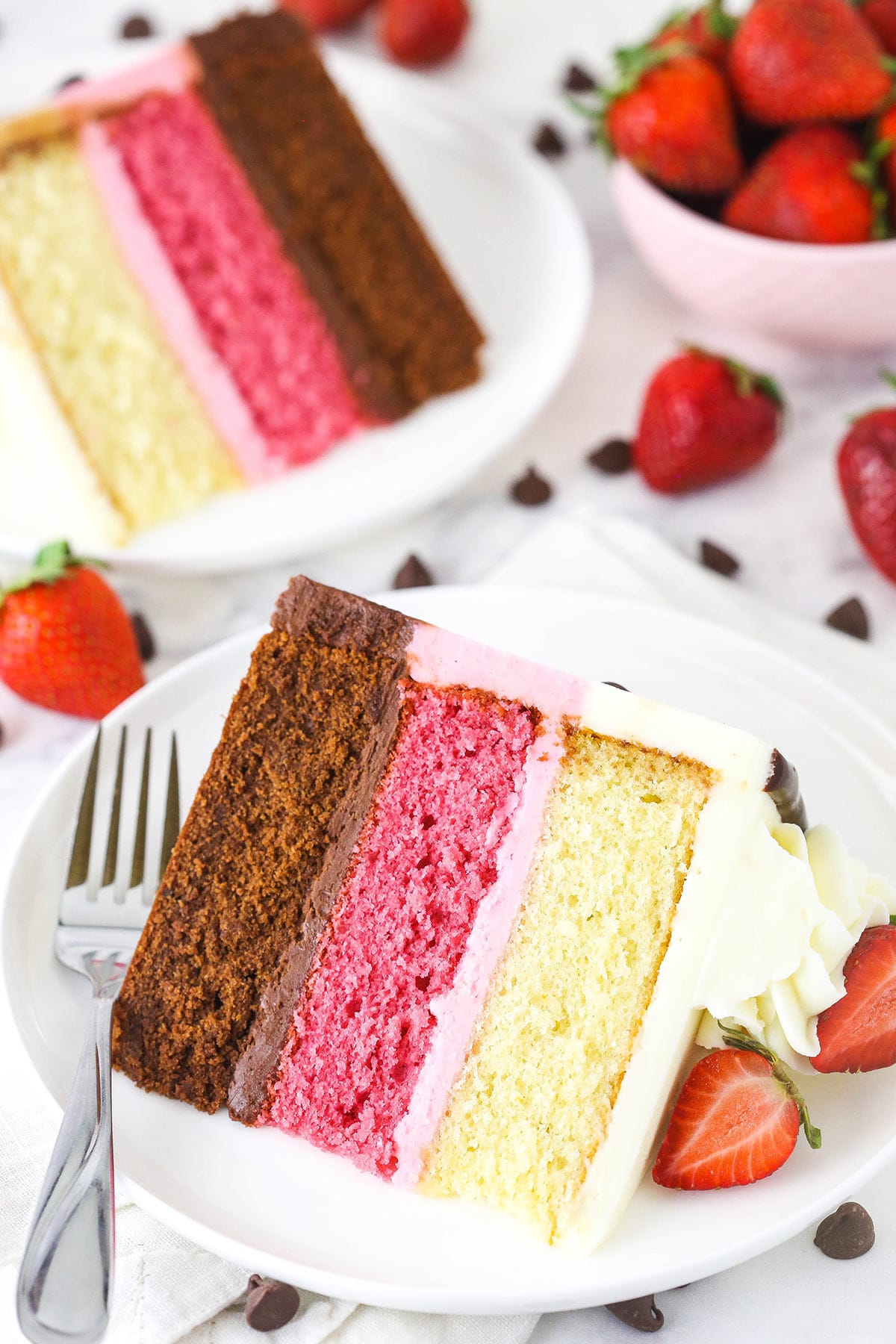 Strawberry Funfetti Cake - Baking with Blondie
