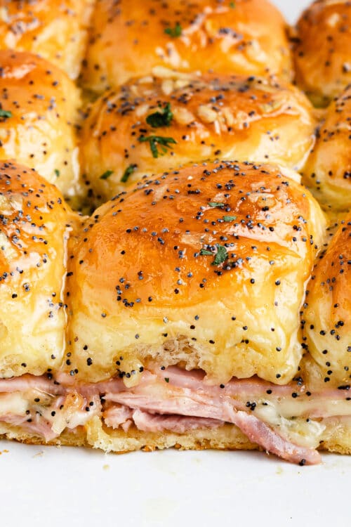 Easy Baked Ham and Cheese Sliders | Life Love & Sugar