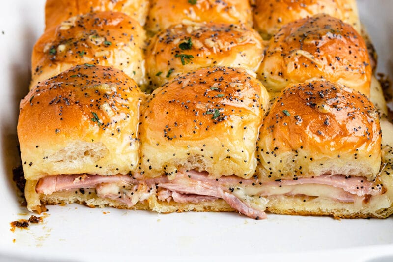 Easy Baked Ham and Cheese Sliders | Life Love & Sugar