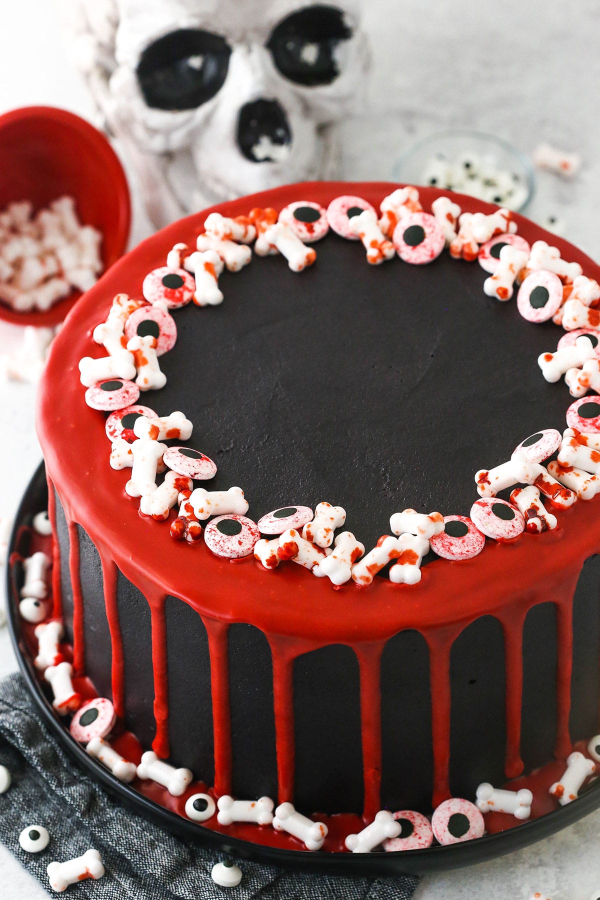 Red Black Rose cake