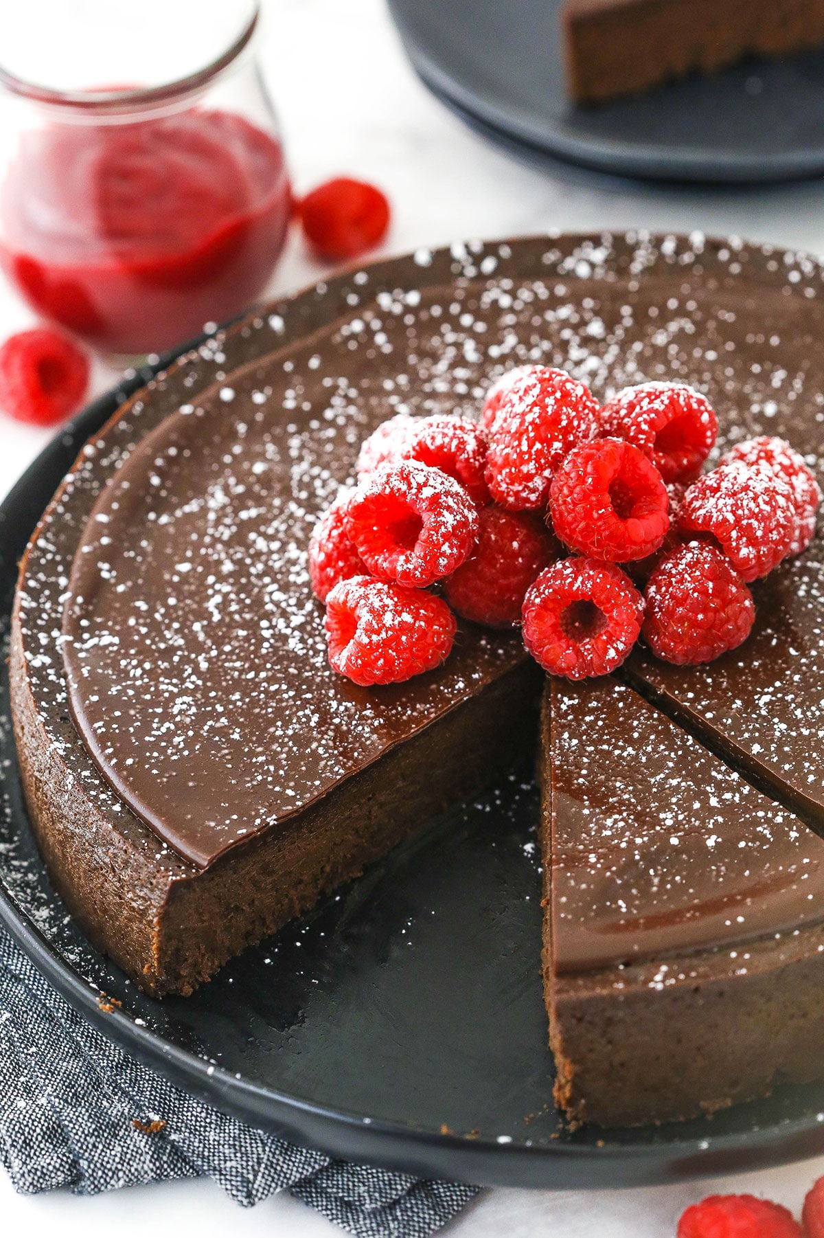 Easy Flourless Chocolate Cake {Gluten-Free} - The Busy Baker