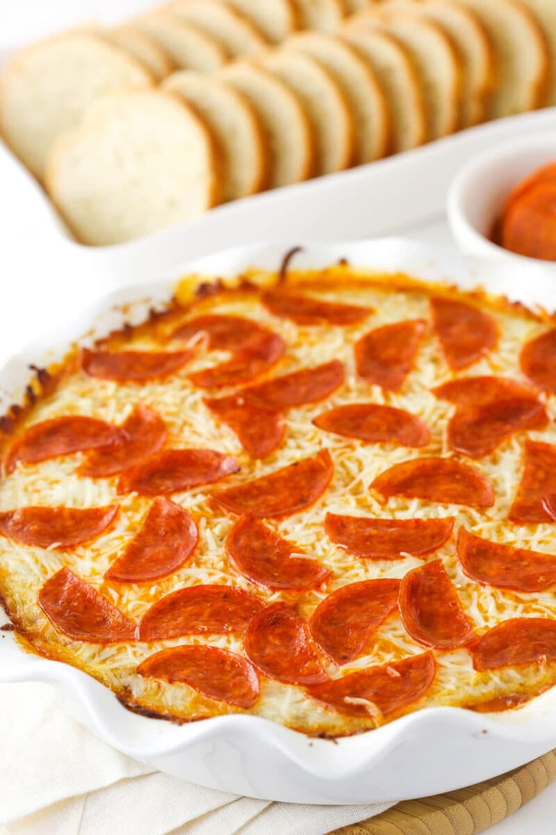 Cheesy Pepperoni Pizza Dip Recipe | Life, Love and Sugar