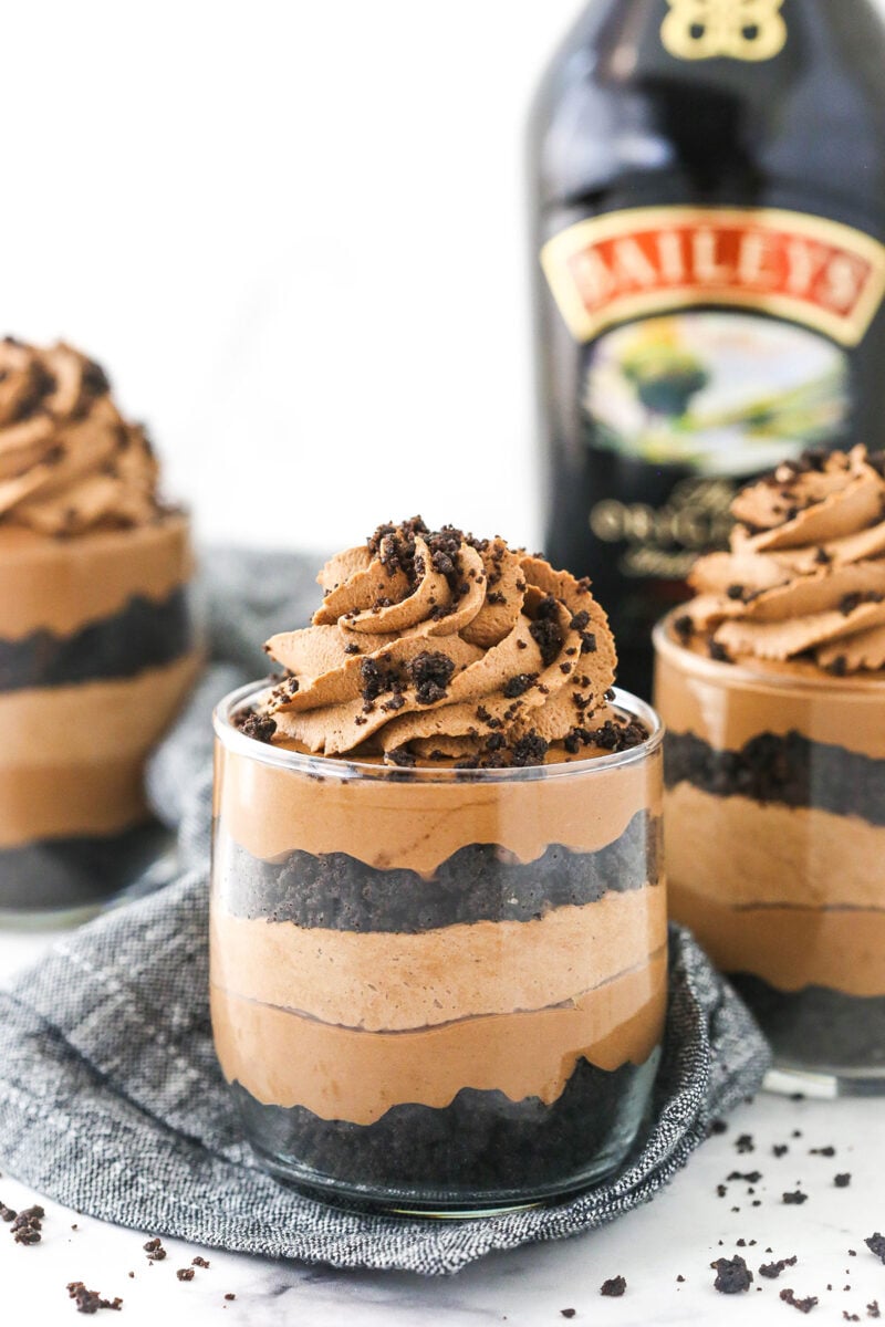 Mini Baileys Chocolate Cheesecake Trifles | Life Love & Sugar