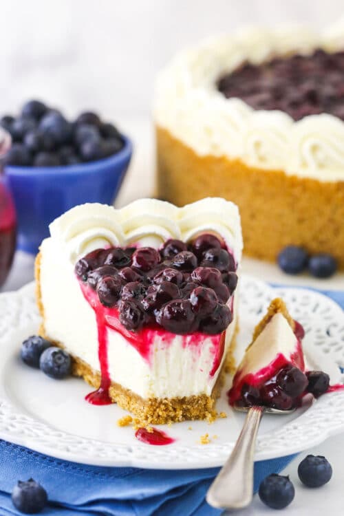 Easy No Bake Blueberry Cheesecake | Life Love & Sugar