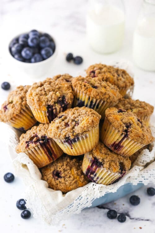 Blueberry Muffins with Cinnamon Streusel | Life Love & Sugar