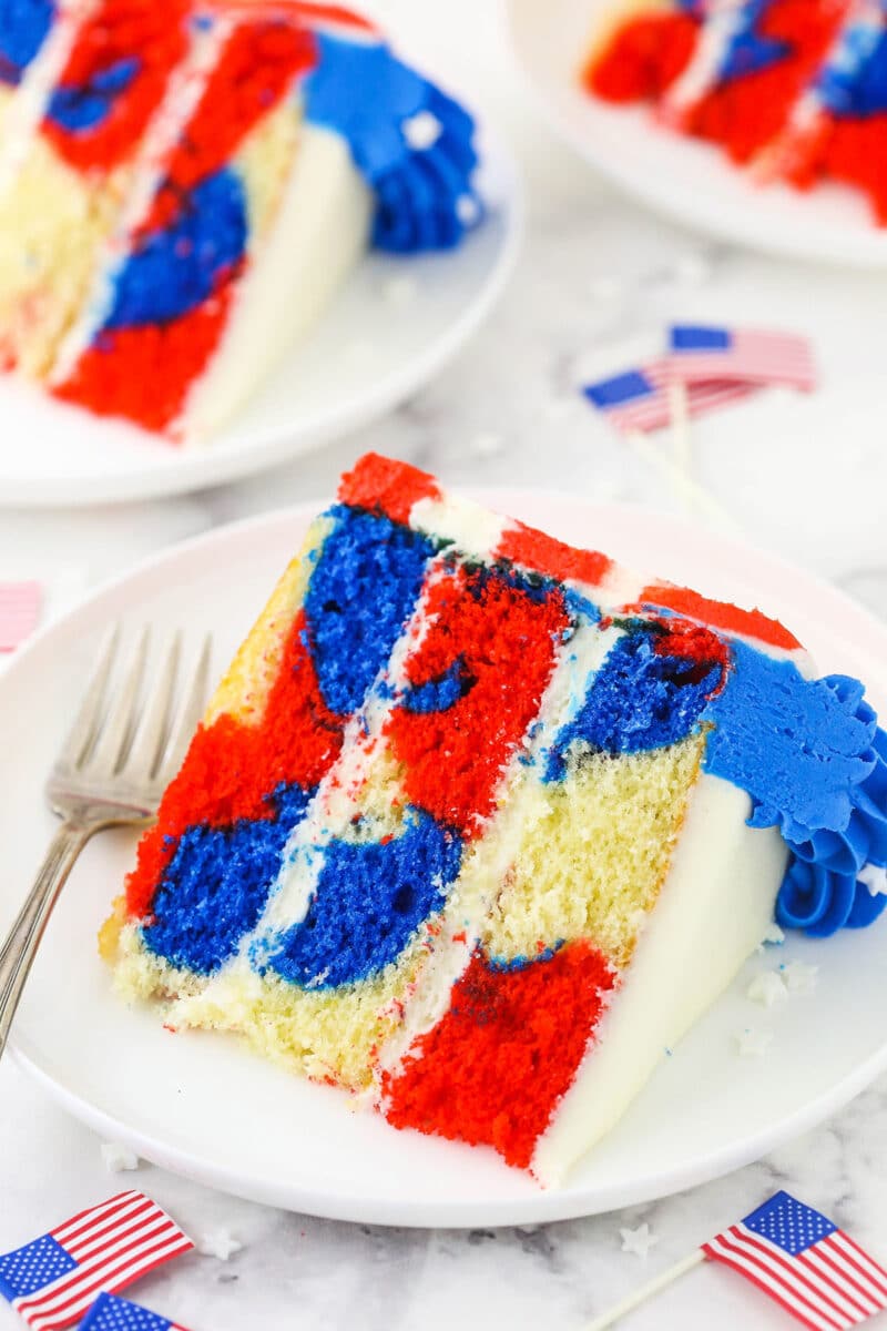 Light And Fluffy 4th Of July Marble Cake Life Love And Sugar 7934