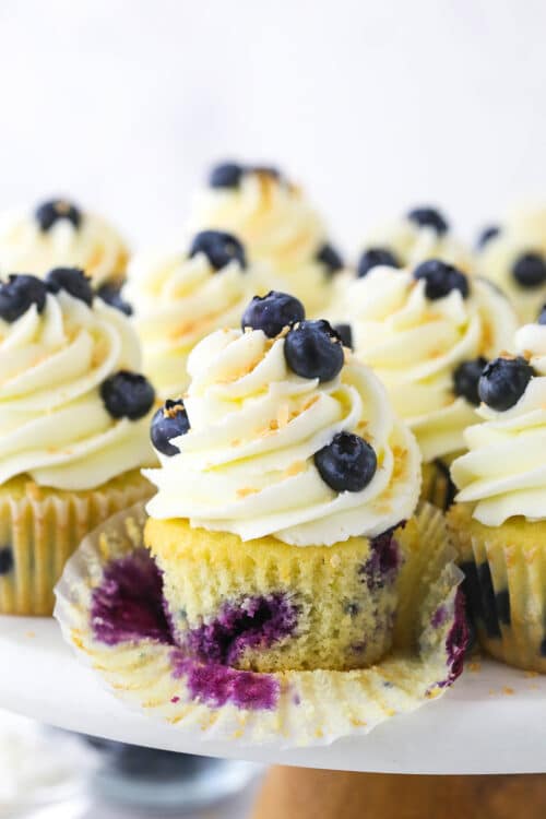 Easy Blueberry Coconut Cupcakes | Life Love & Sugar