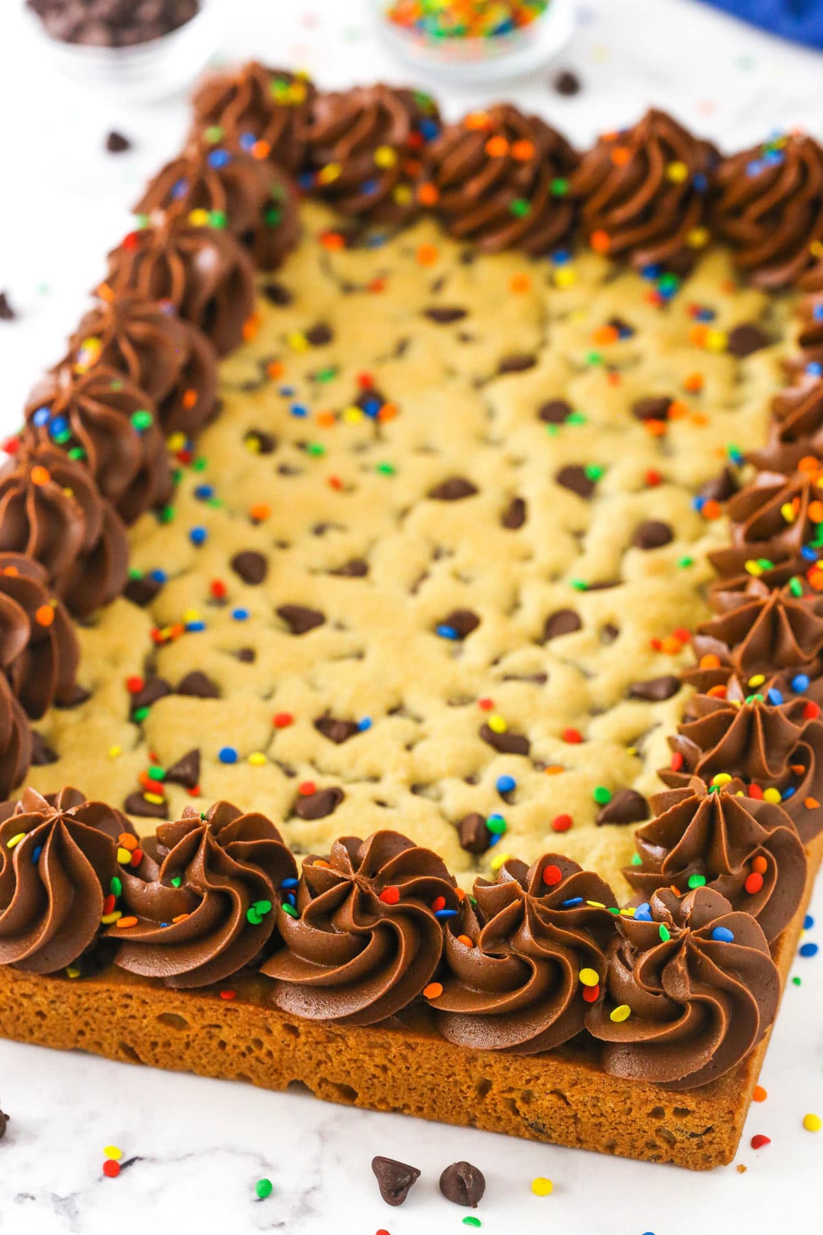Giant Chocolate Chip Cookie Cake - Sweetest Menu