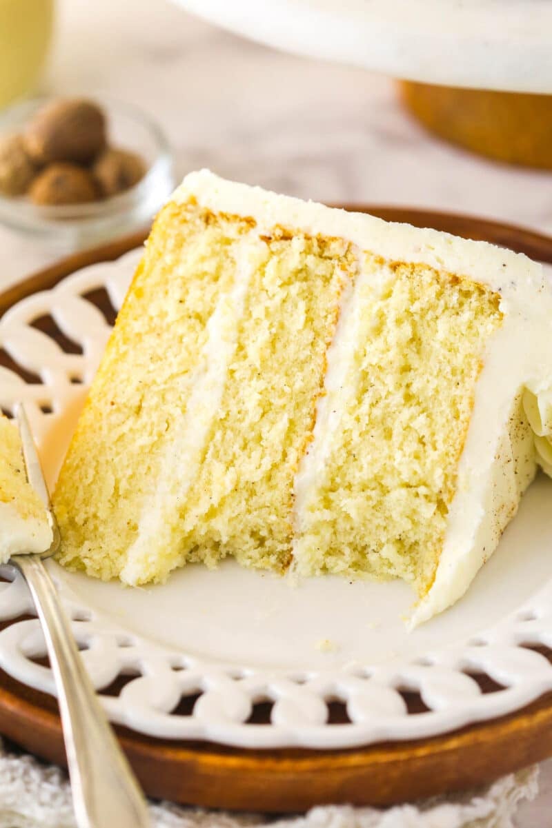 Easy Eggnog Cake Recipe | Life Love and Sugar