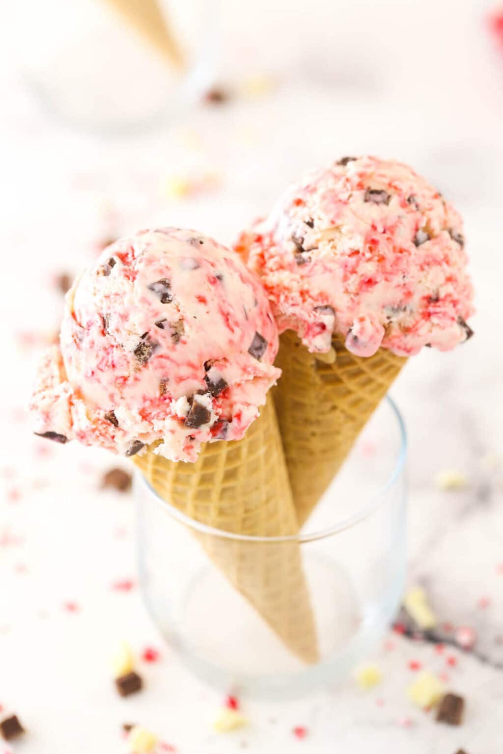 No Churn Peppermint Bark Ice Cream 