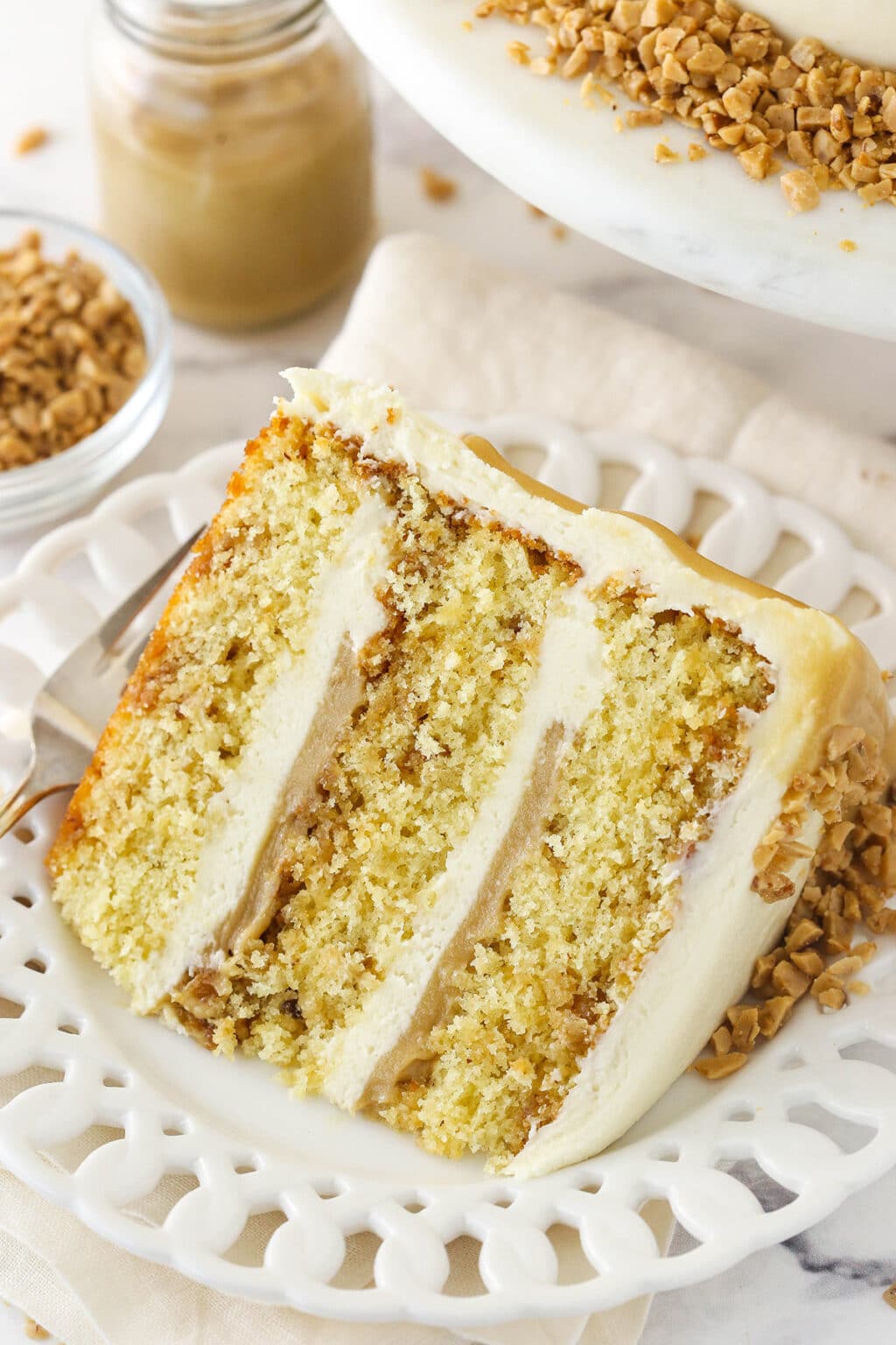 Toffee Crunch Layer Cake - Life Love and Sugar