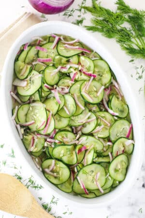 Easy Cucumber Salad - Life Love and Sugar