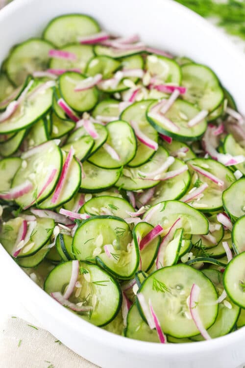 Easy Cucumber Salad - Life Love and Sugar