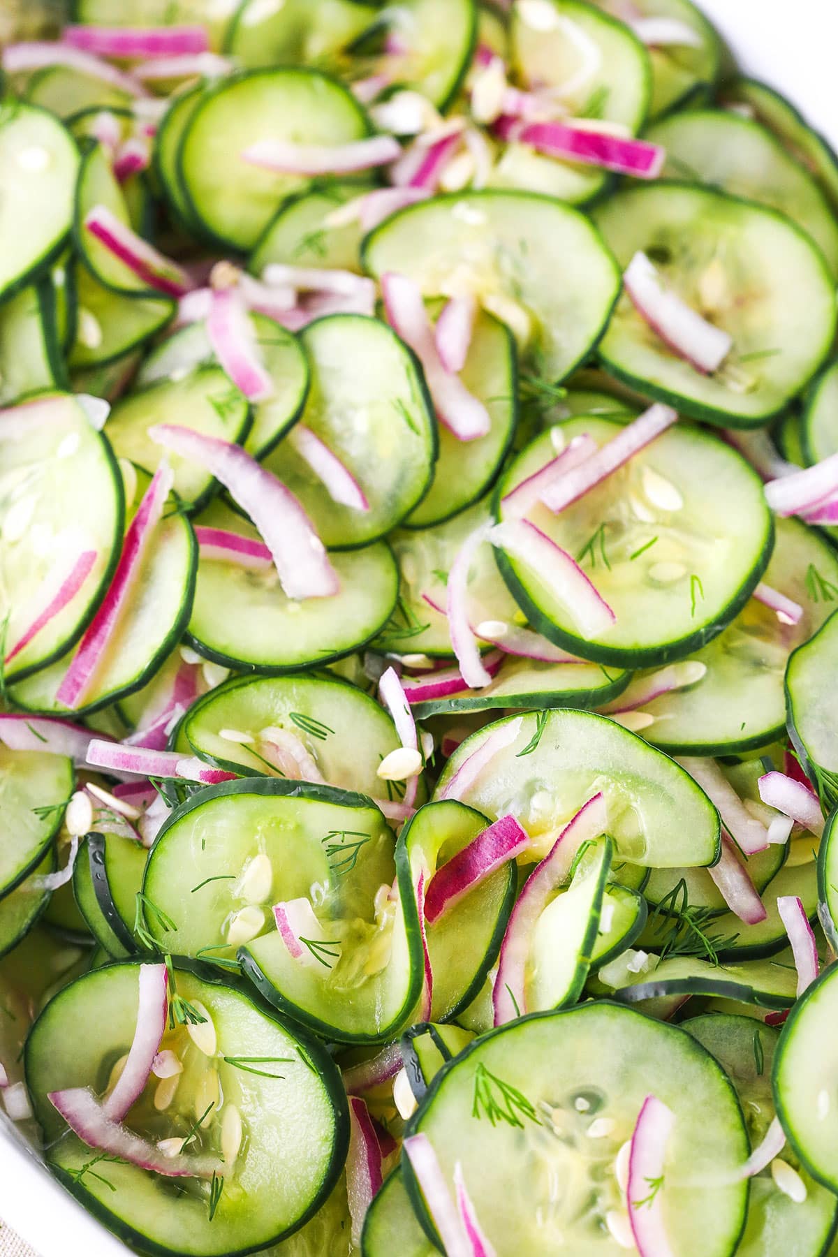 Easy Cucumber Salad - Life Love and Sugar