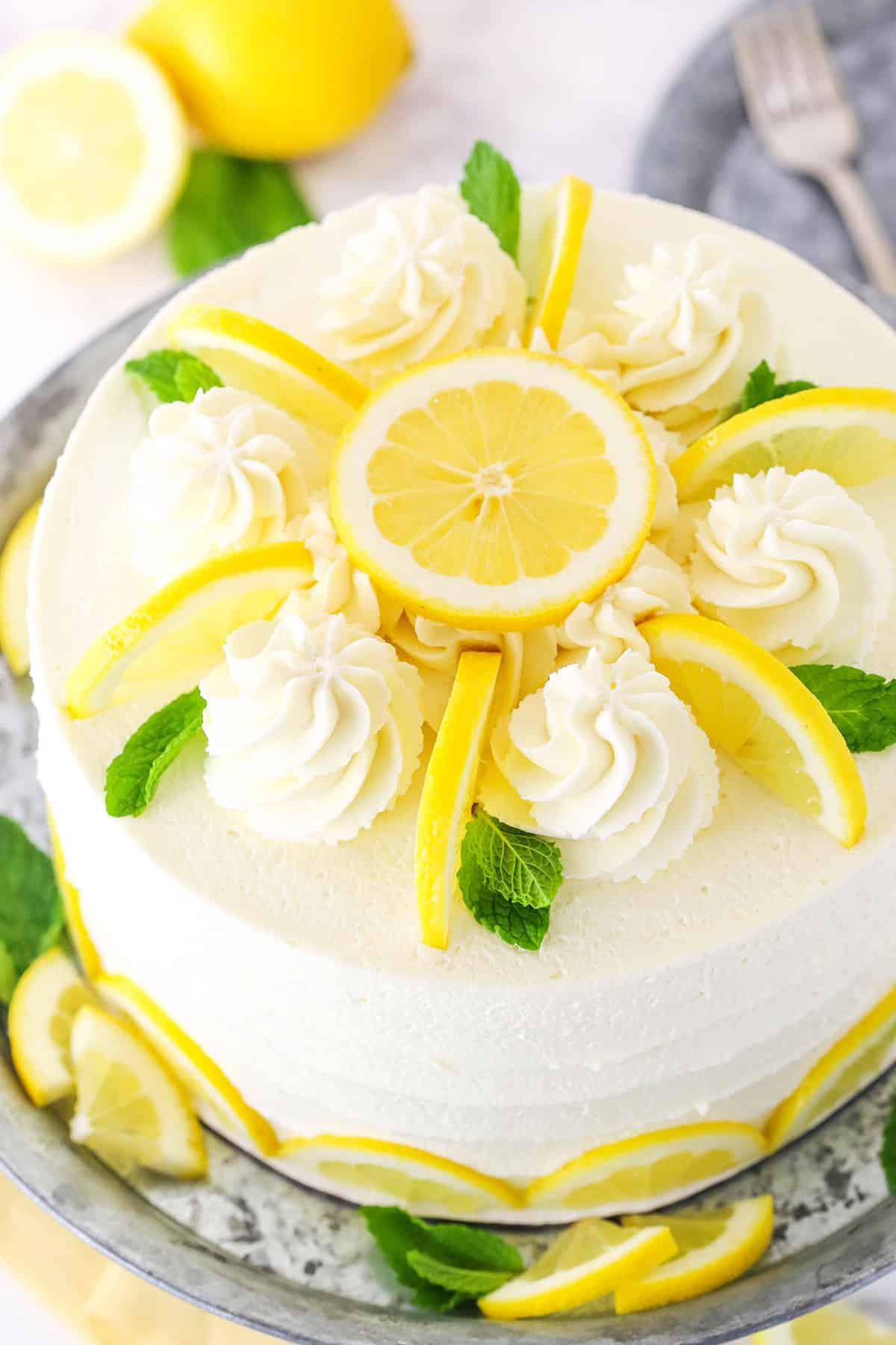 Lemon Victoria Sponge with Lemon Curd - Flouring Kitchen