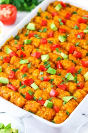 Taco Tater Tot Casserole Recipe | Life Love & Sugar