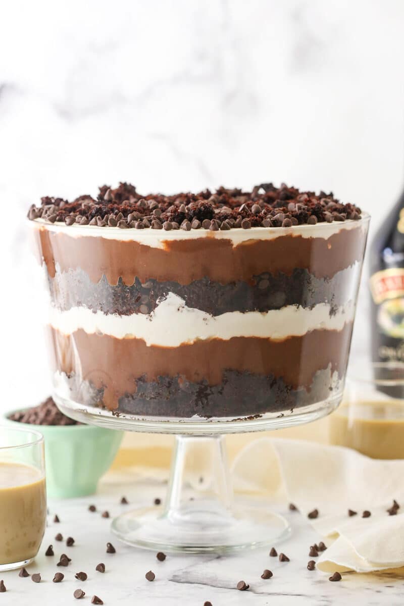 Boozy Baileys Chocolate Trifle - Life Love and Sugar