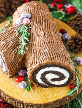 Holiday Yule Log with Ax Topper Recipe
