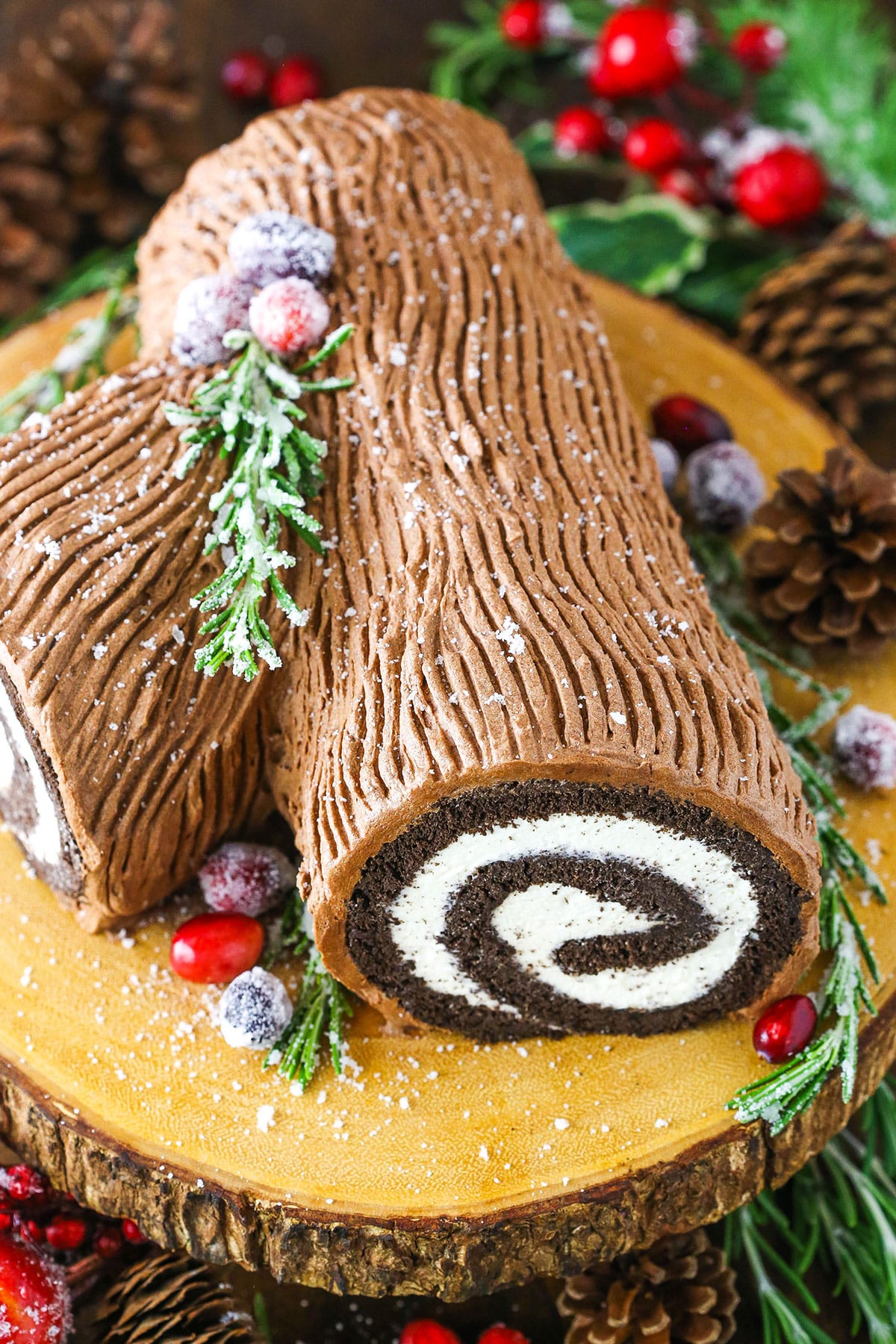 Easy Chocolate Yule Log Cake | Bûche de Noël Recipe
