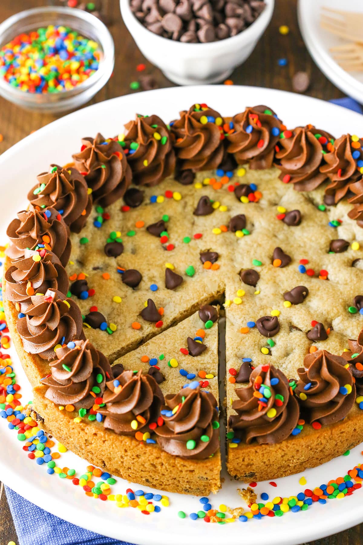 Chocolate Chip Cookie Cake - The Girl Who Ate Everything