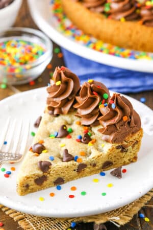 Chocolate Chip Cookie Cake with Chocolate Frosting & Sprinkles