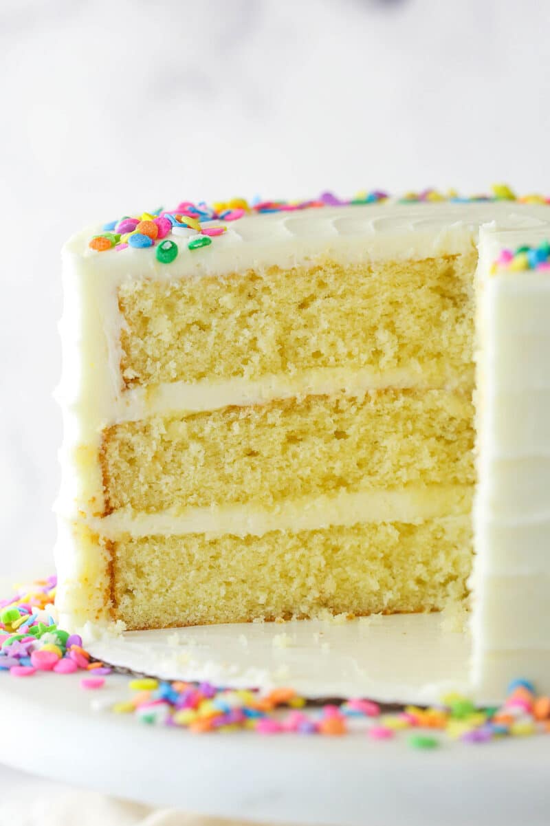 Moist Vanilla Layer Cake Recipe | Life, Love and Sugar