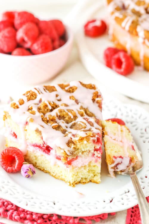 Raspberry Rose Coffee Cake Recipe | Life, Love and Sugar